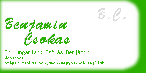 benjamin csokas business card